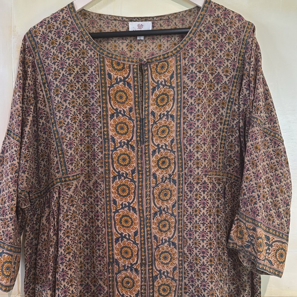 Blockprint Anokhi Tunic/Dress - Picture 3 of 8